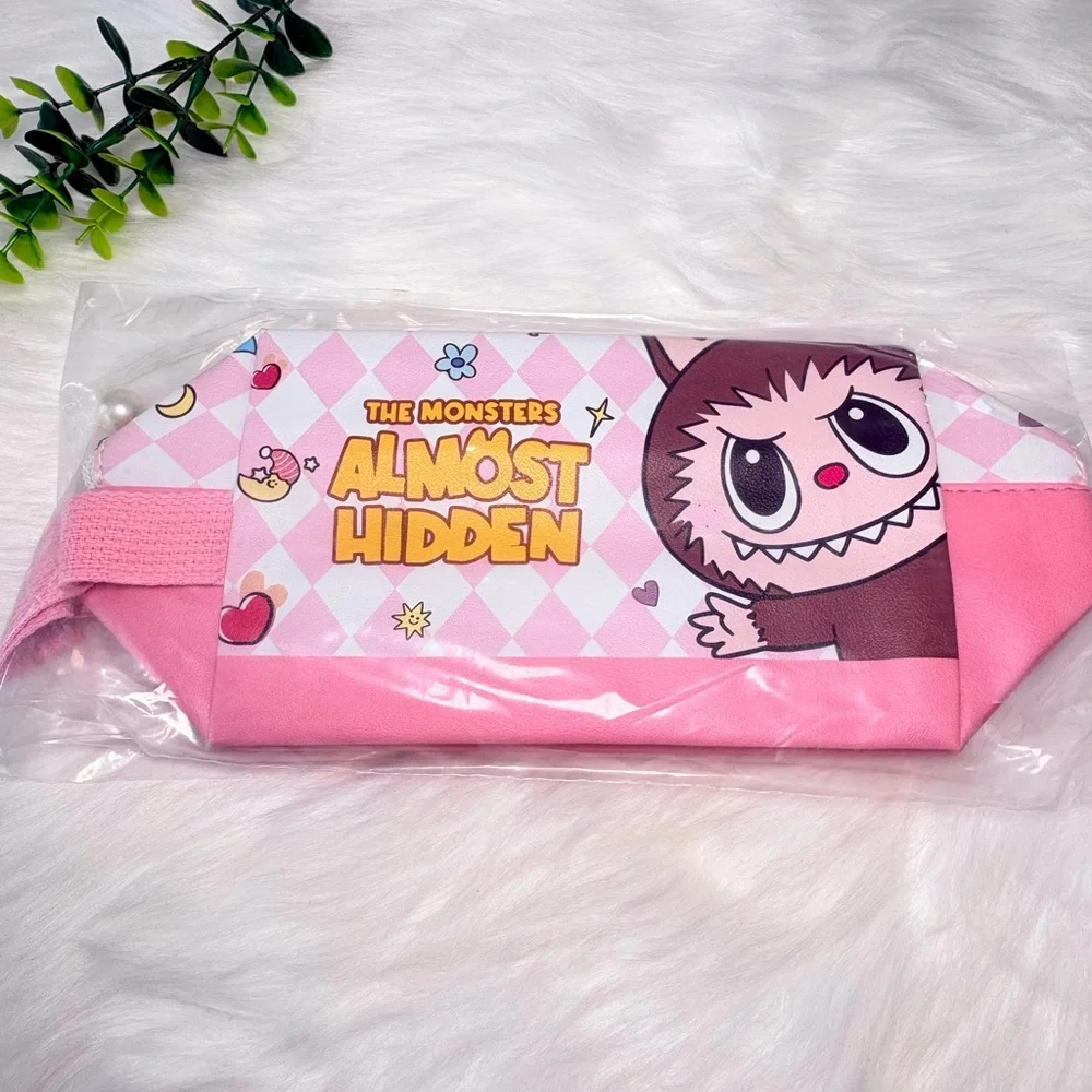 Pink Labubu Large Cosmetic‎ Bag